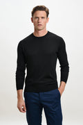 Black Silk Crewe Long Sleeve Sweater
