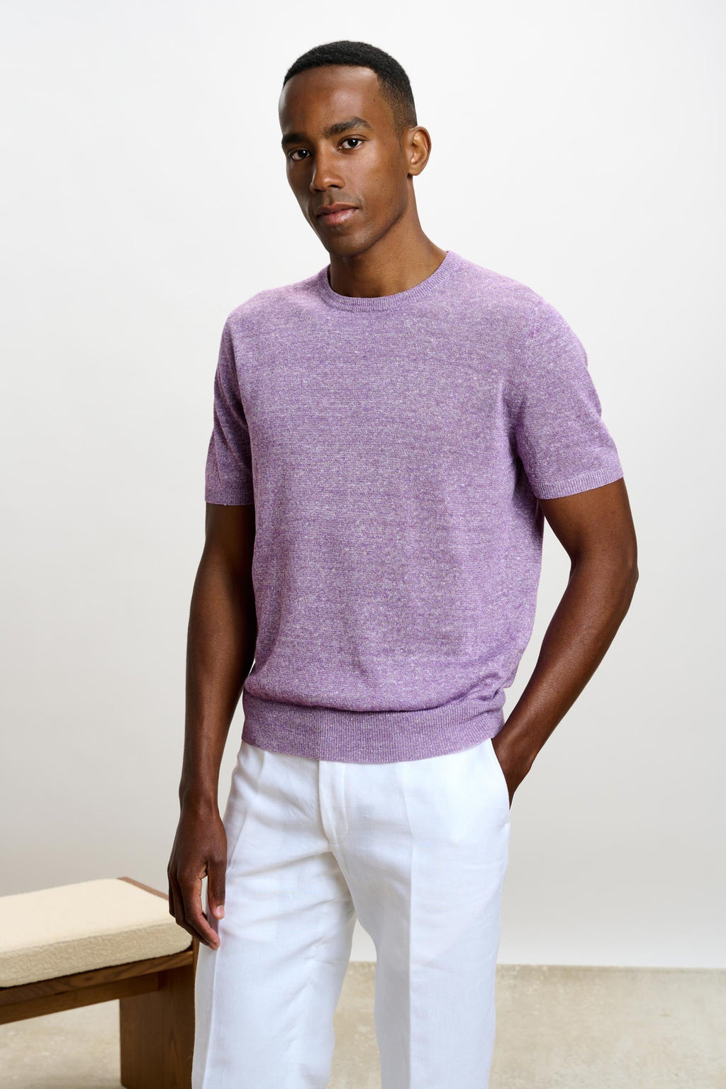 Violet Linen & Cotton Sefton Knitwear Crew