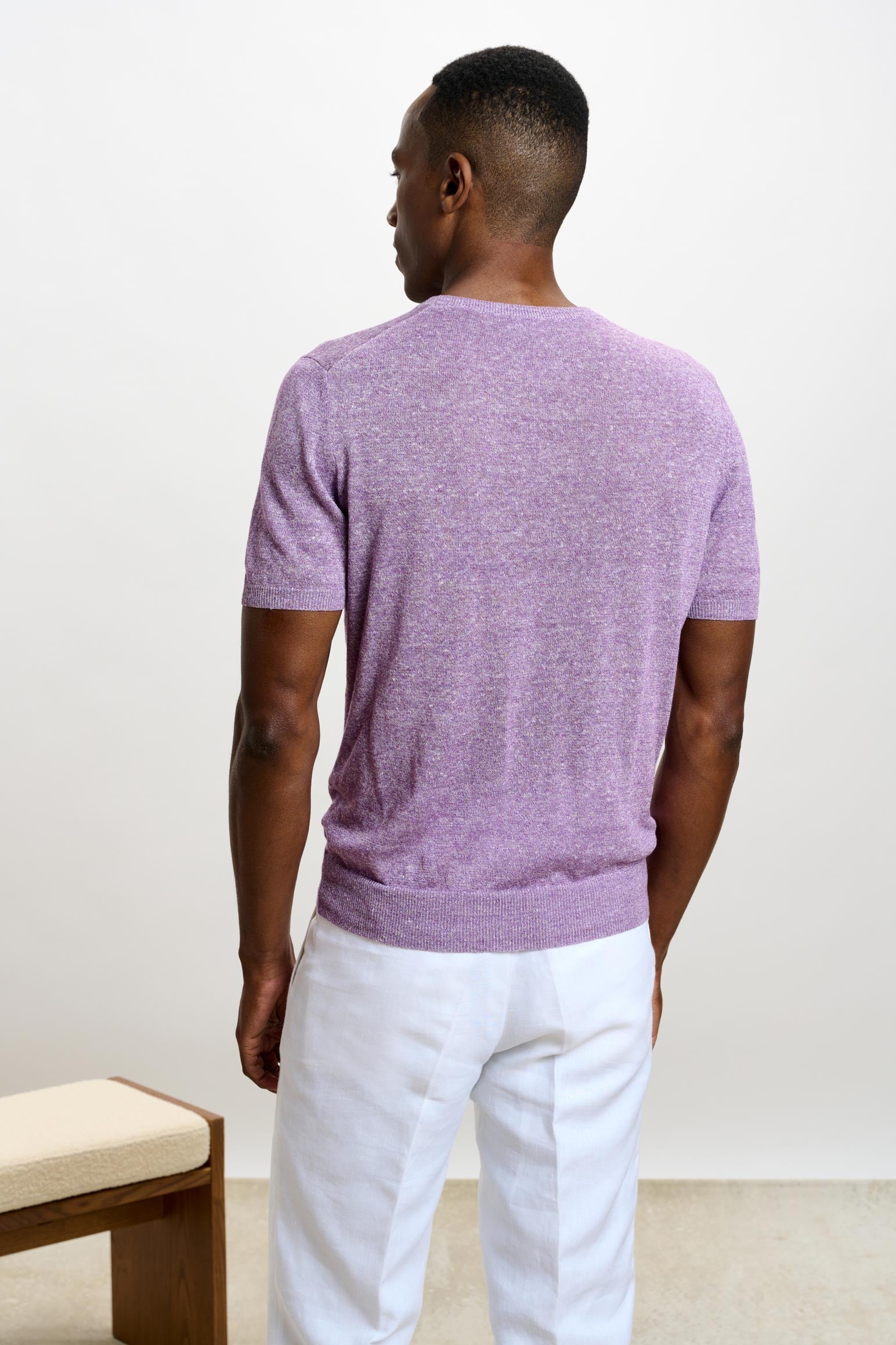 Violet Linen & Cotton Sefton Knitwear Crew — detail 2