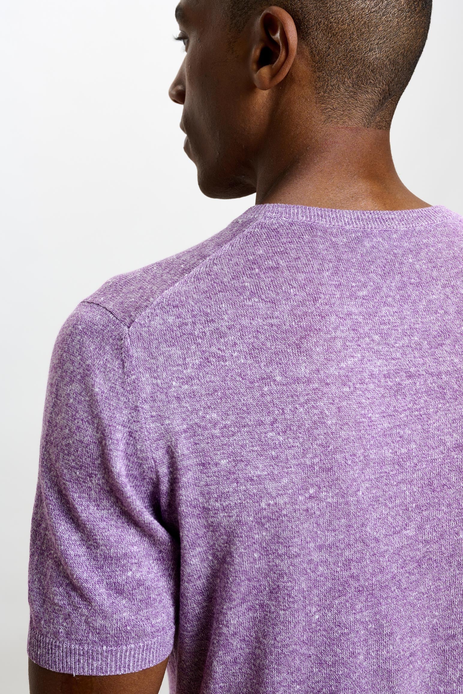 Violet Linen & Cotton Sefton Knitwear Crew — detail 3
