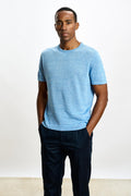 Cerulean Linen & Cotton Sefton Short Sleeve Knitwear