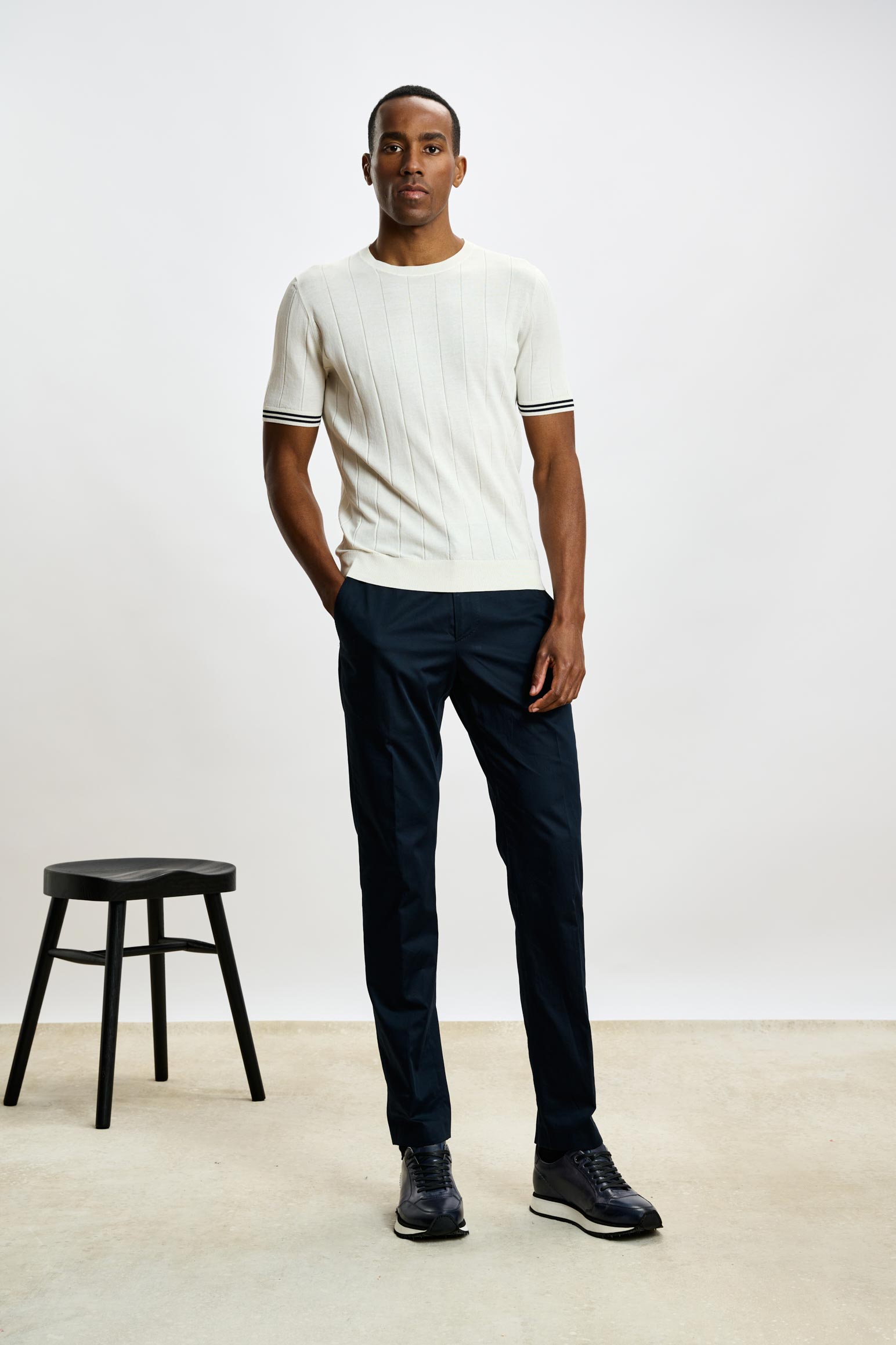 White Larne Cotton Knitwear