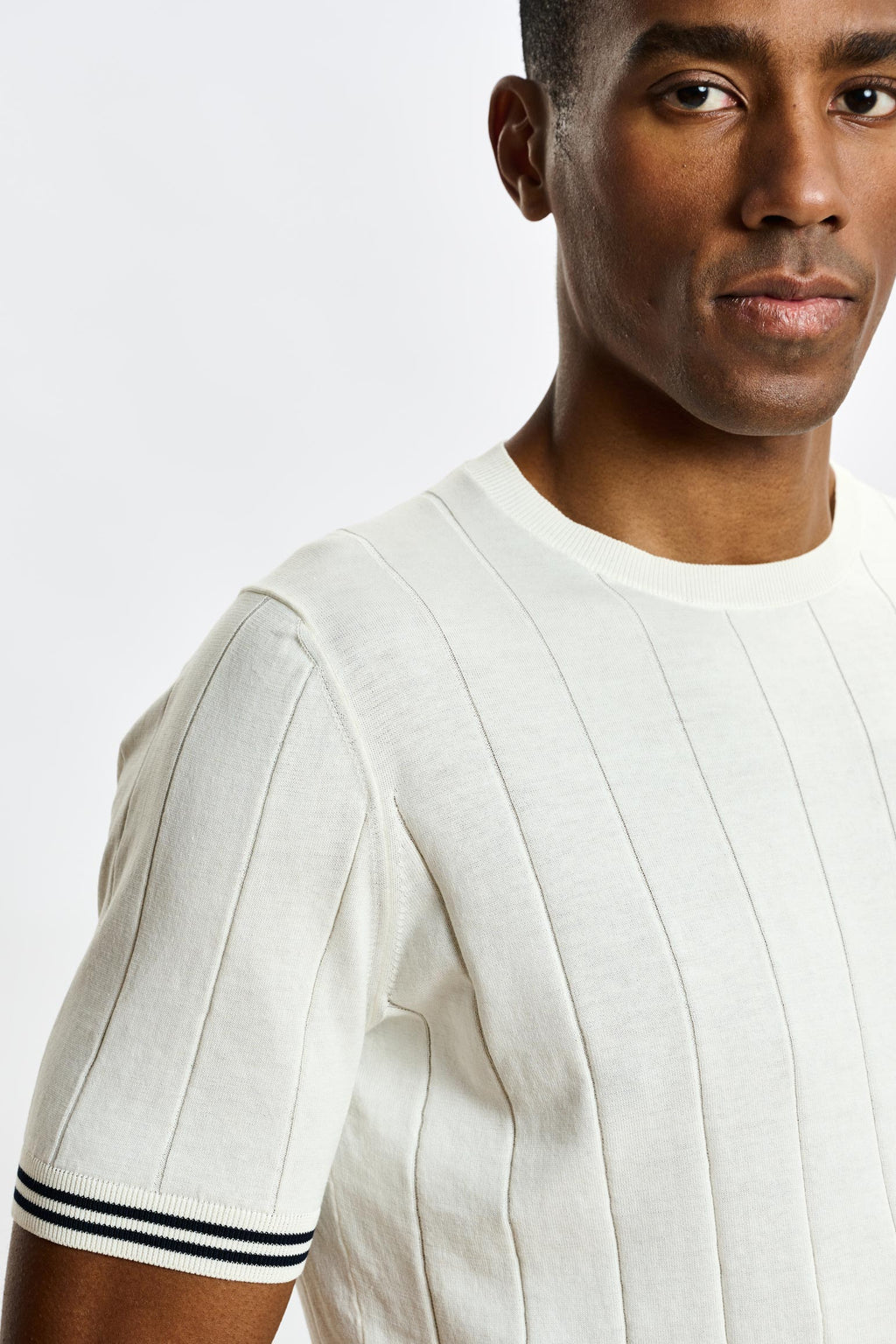 White Larne Cotton Knitwear — detail 1