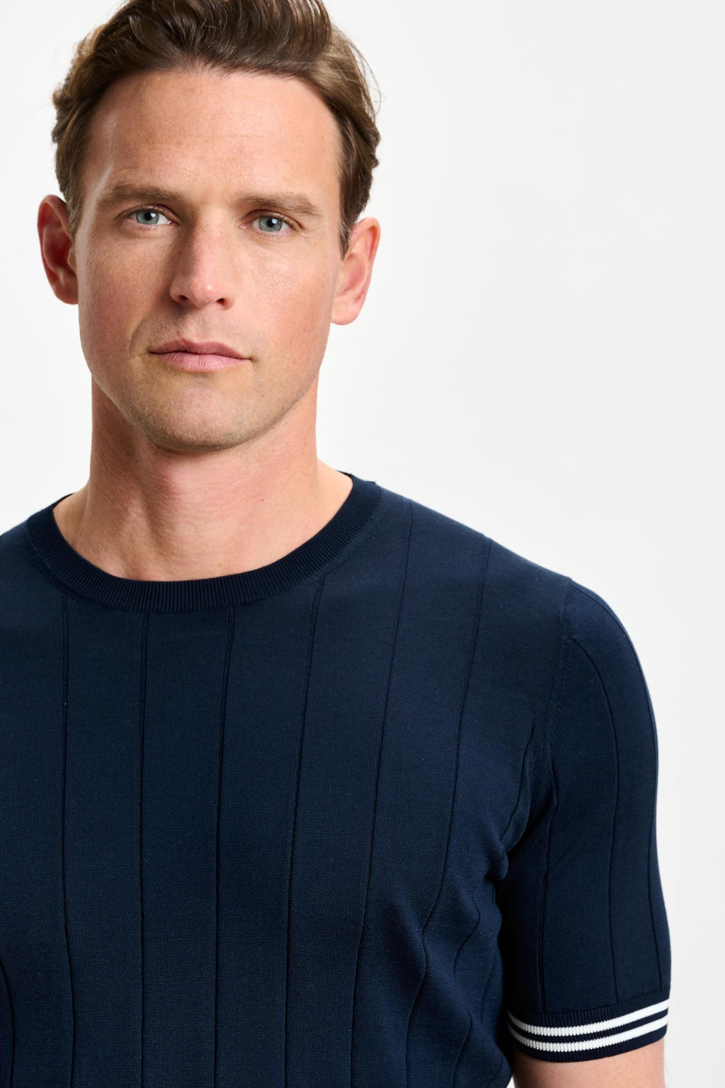 Navy Larne Cotton Knitwear — detail 1
