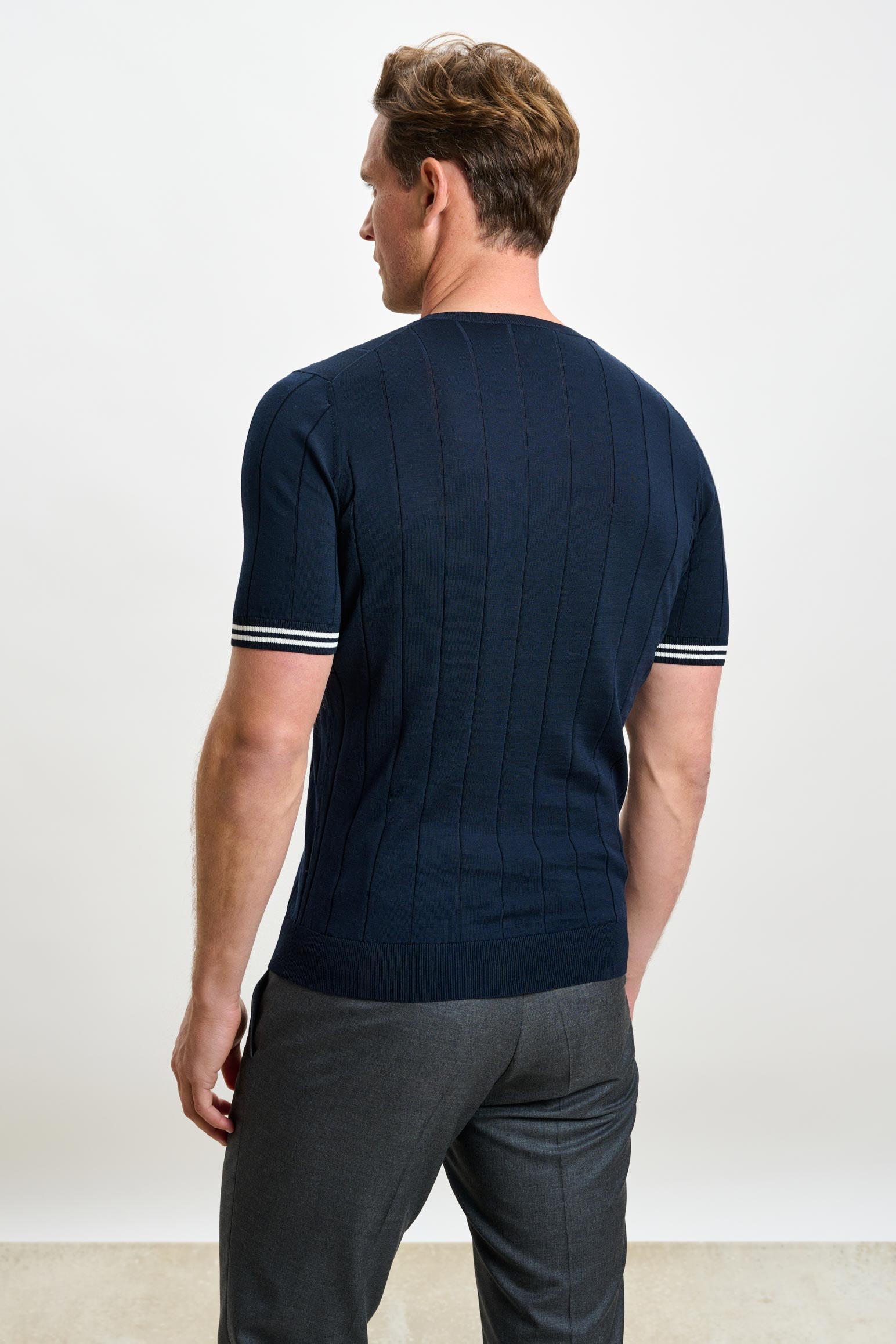 Navy Larne Cotton Knitwear — detail 2