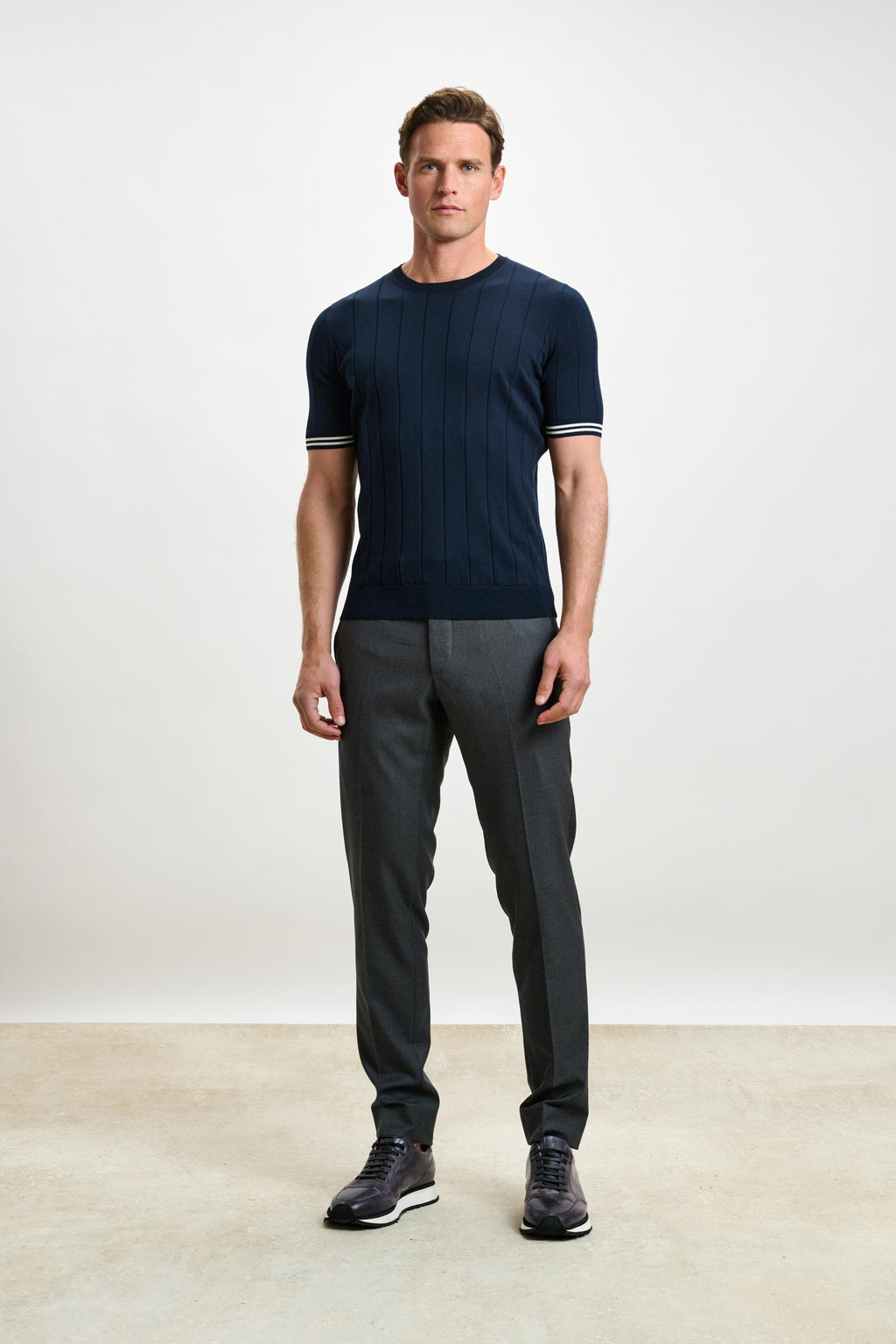 Navy Larne Cotton Knitwear — detail 4