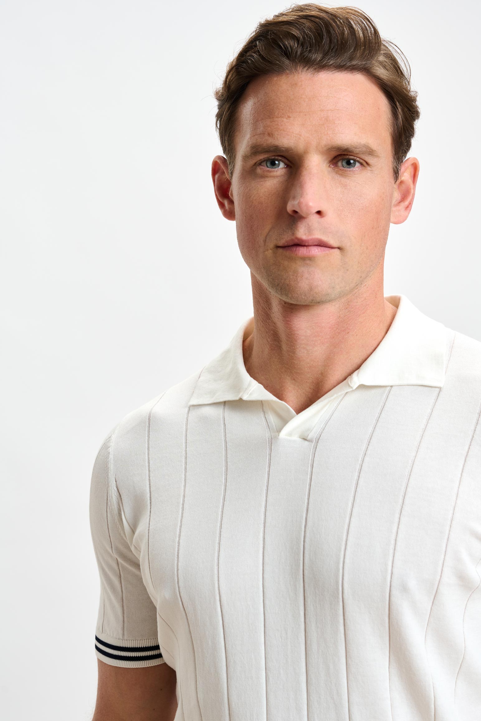 White Cotton Dawlish Knitwear — detail 2