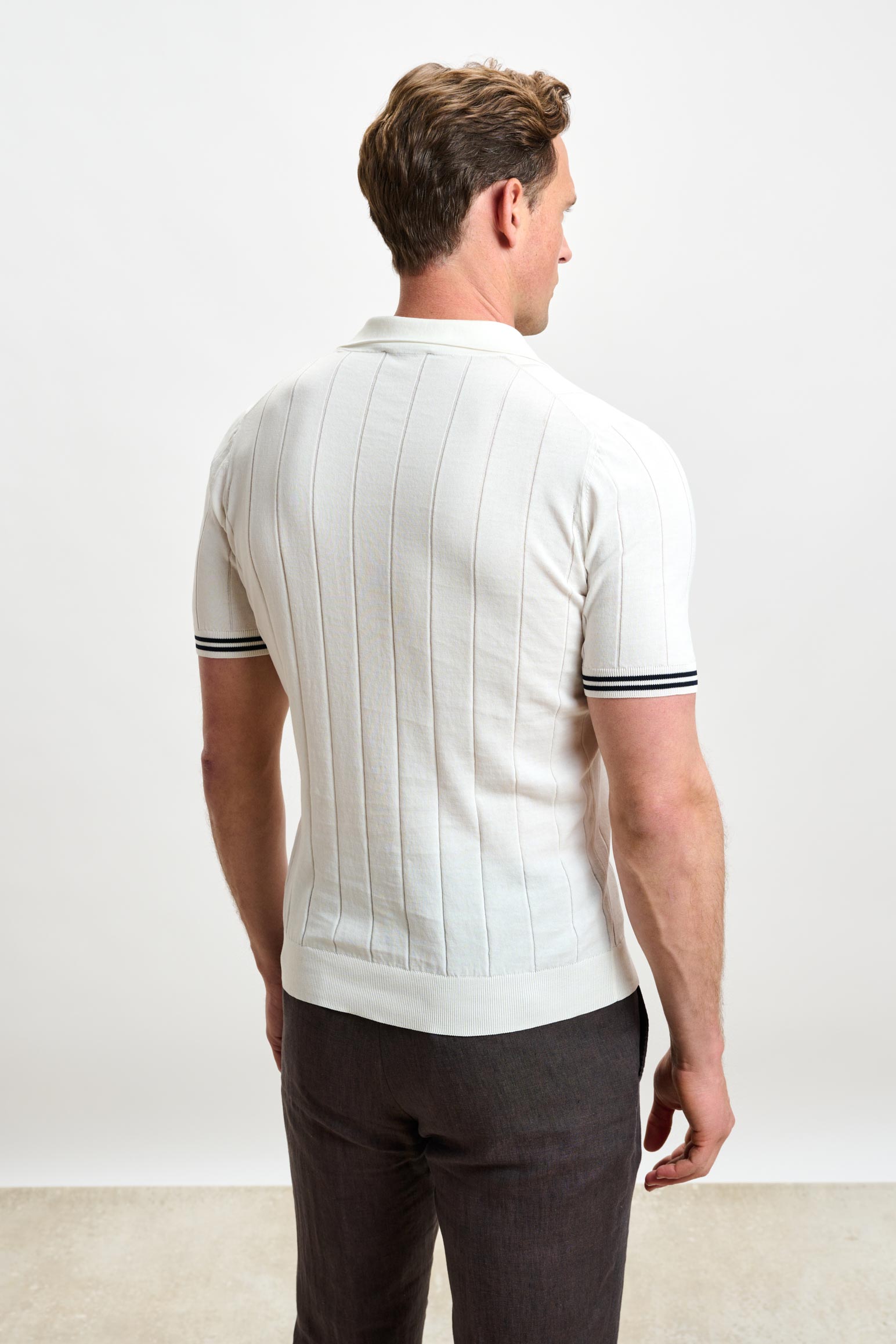 White Cotton Dawlish Knitwear — detail 3