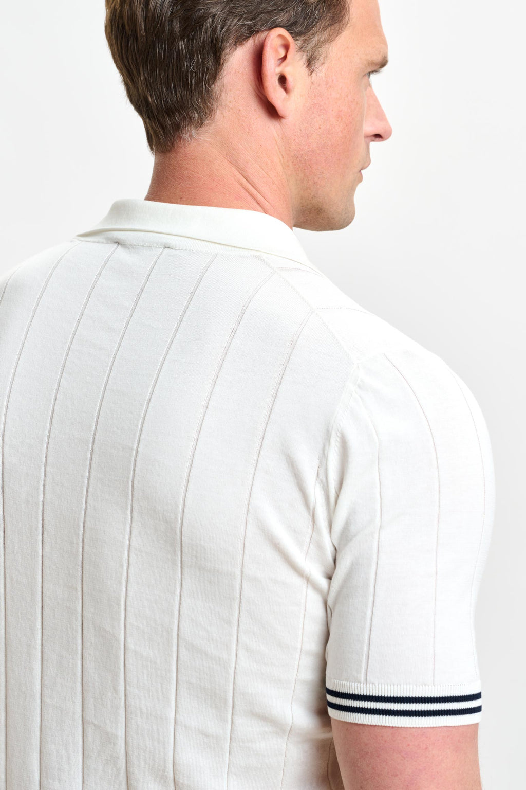 White Cotton Dawlish Knitwear — detail 4