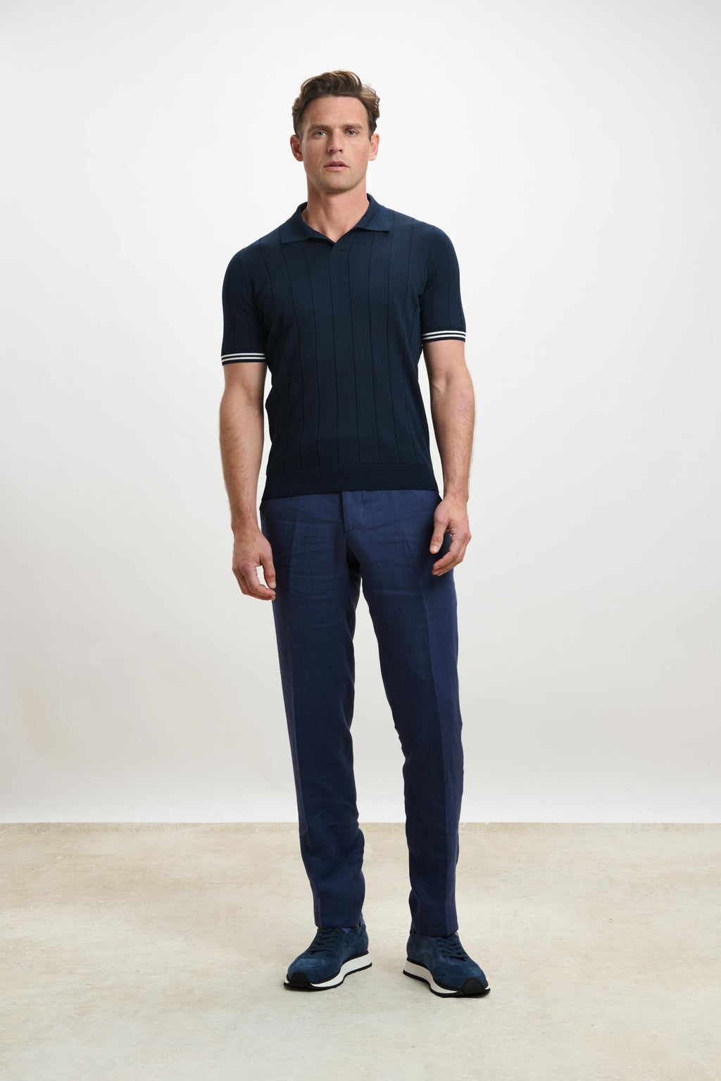 Navy Cotton Dawlish Knitwear — detail 1