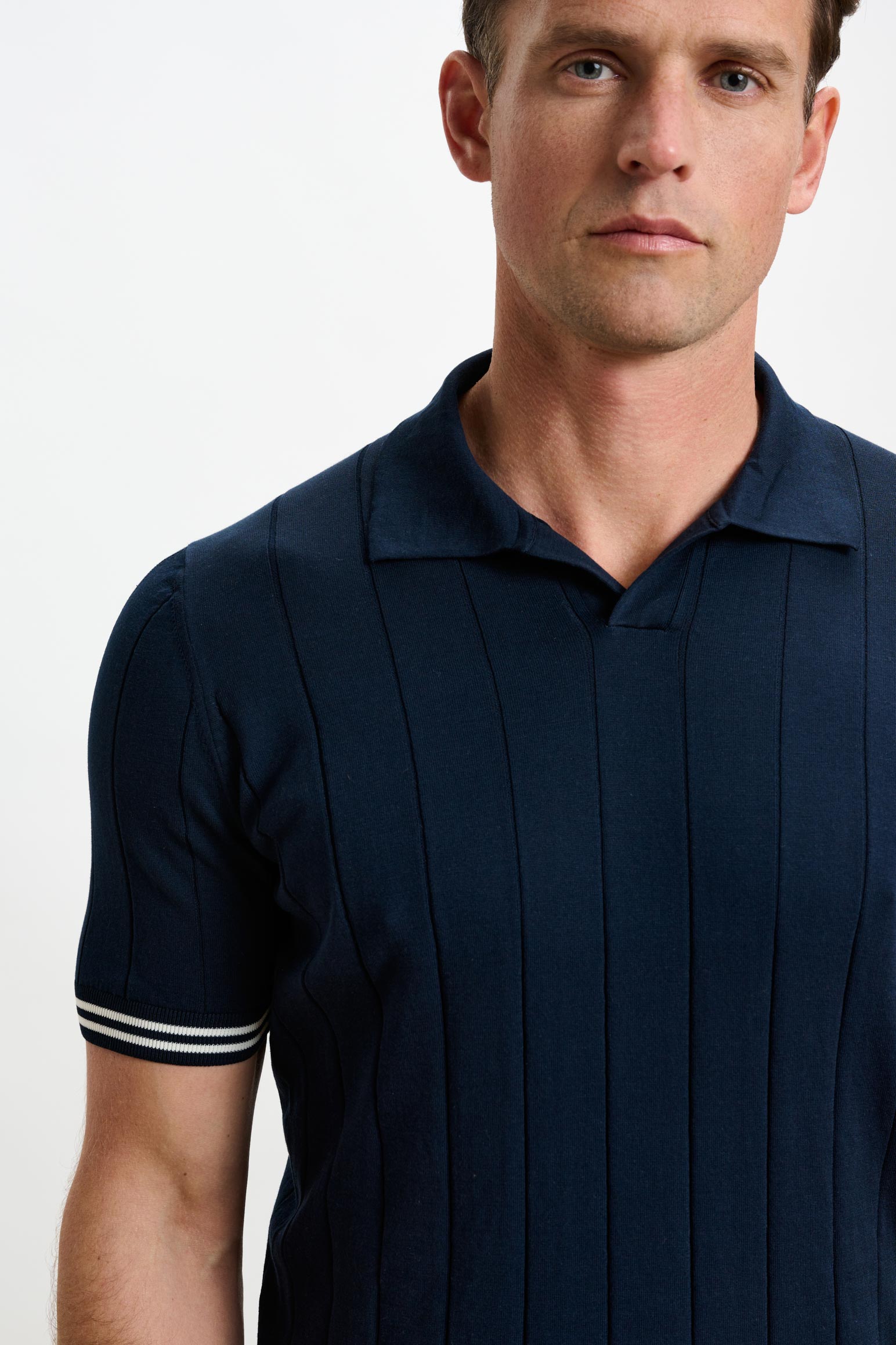Navy Cotton Dawlish Knitwear — detail 2