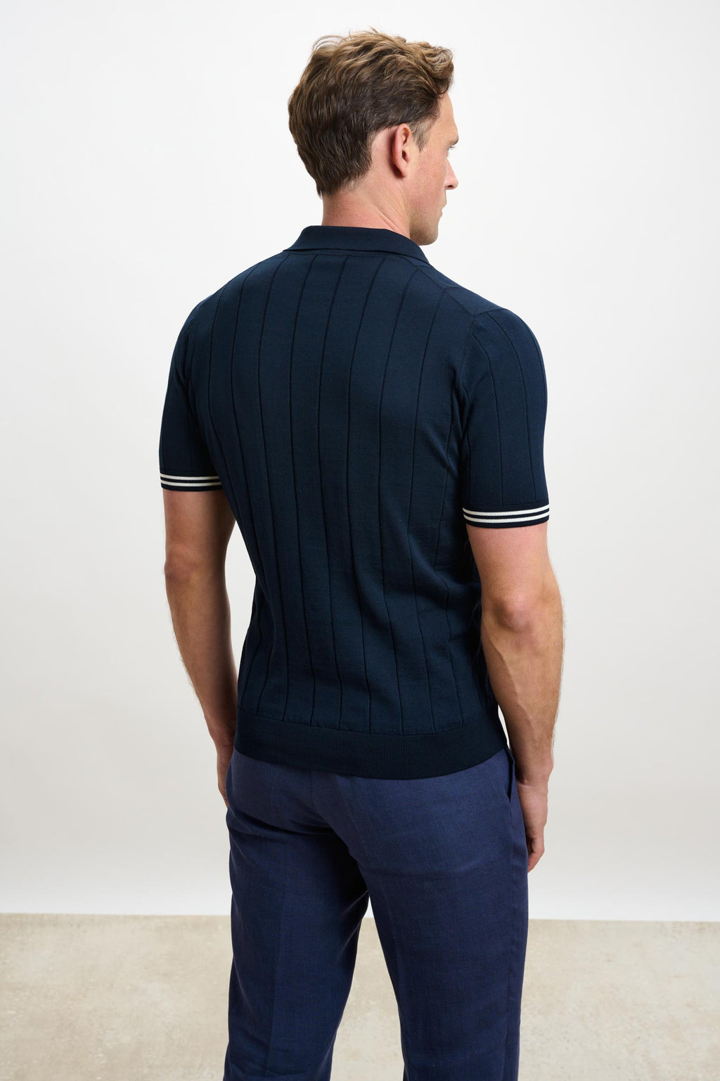 Navy Cotton Dawlish Knitwear — detail 3