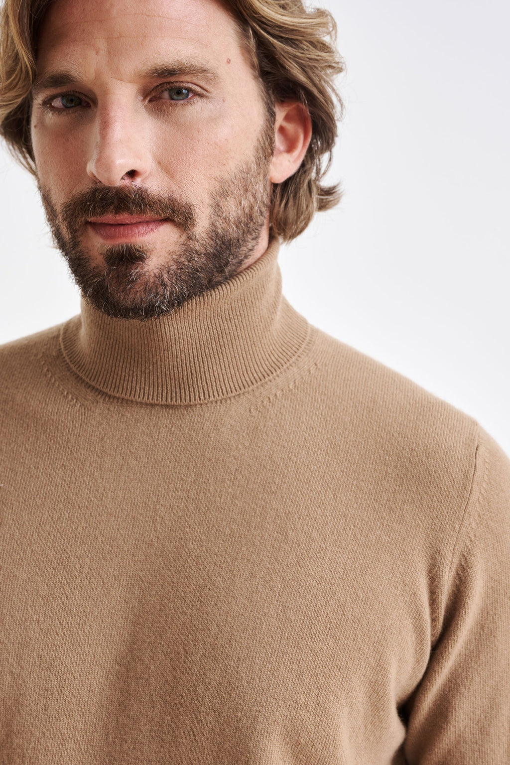 Camel Wool & Cashmere Drumberg Rollneck Knit — detail 2