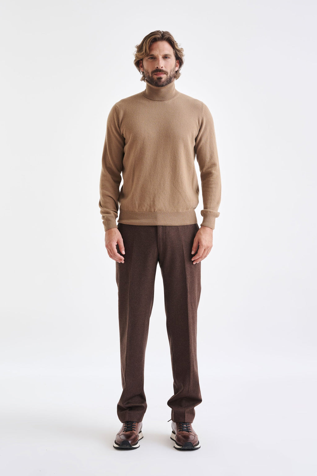 Camel Wool & Cashmere Drumberg Rollneck Knit — detail 1