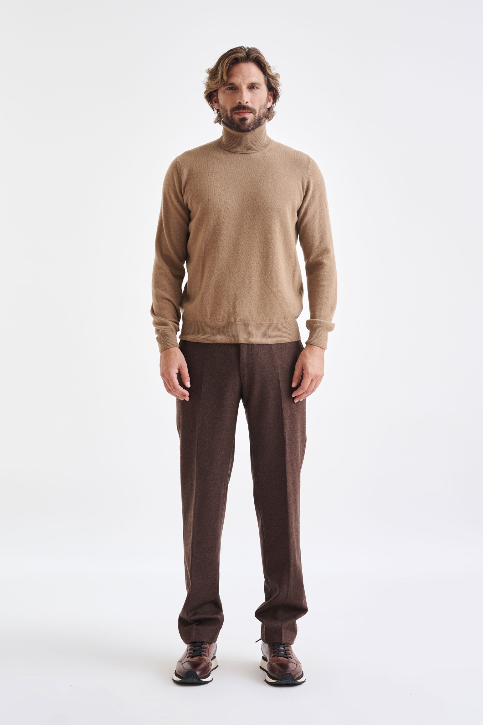 Camel Wool & Cashmere Drumberg Rollneck Knit — detail 1