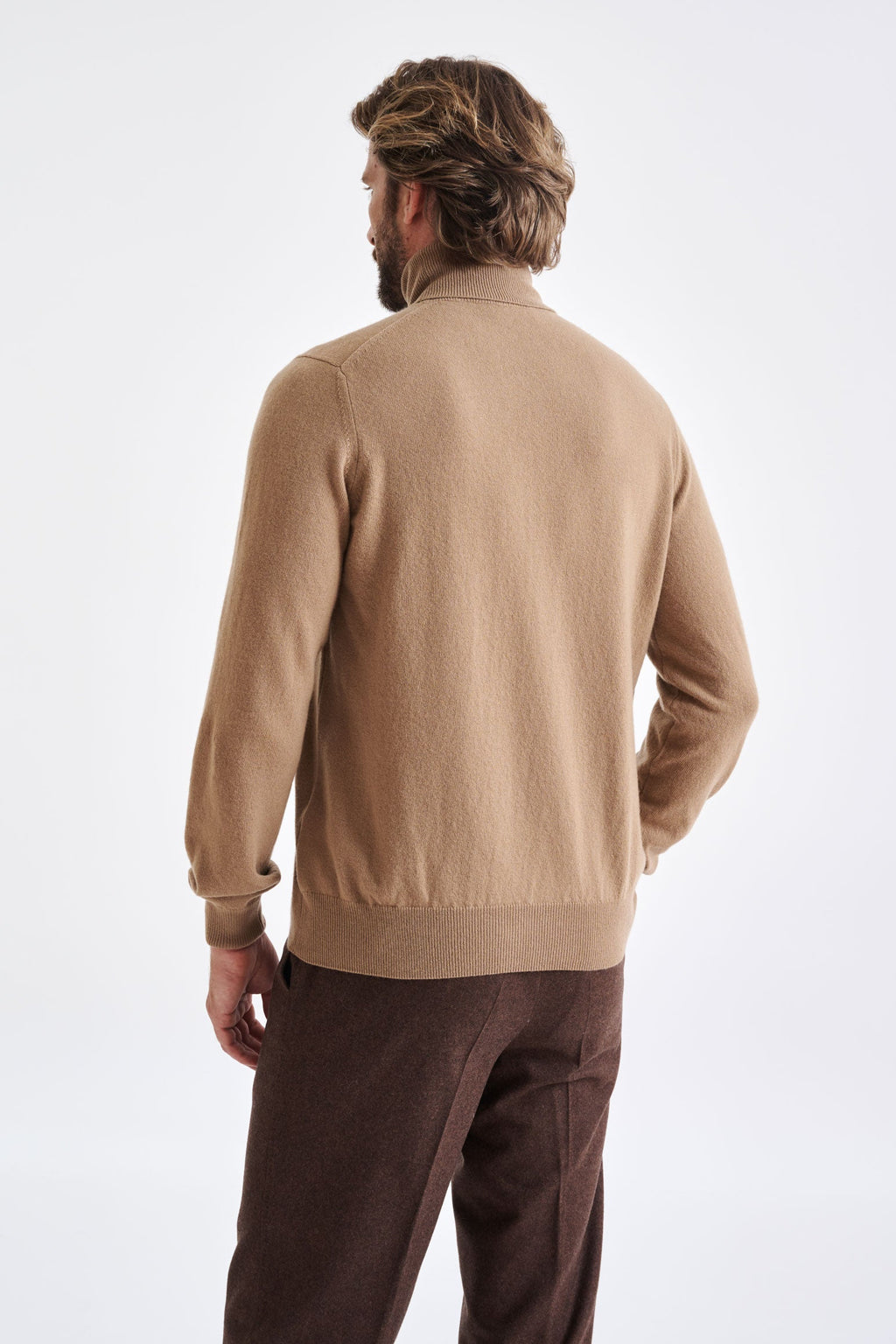 Camel Wool & Cashmere Drumberg Rollneck Knit — detail 3