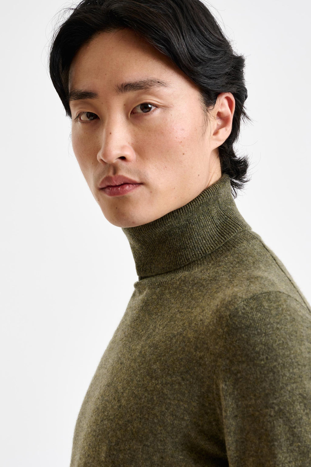 Moss Wool & Cashmere Drumberg Rollneck Knit — detail 2