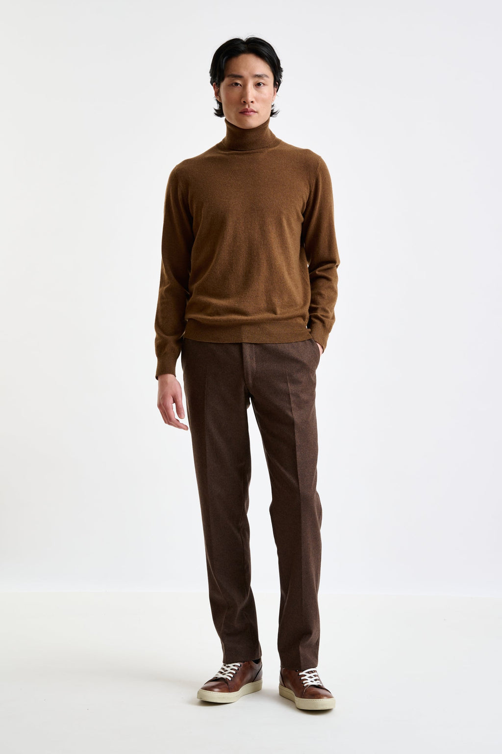 Tobacco 100% Cashmere Drumberg Rollneck Knitwear — detail 2