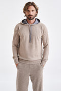 Sand Melange 100% Cashmere Bakewell Hoodie