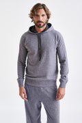 Mid-Grey Melange 100% Cashmere Bakewell Hoodie