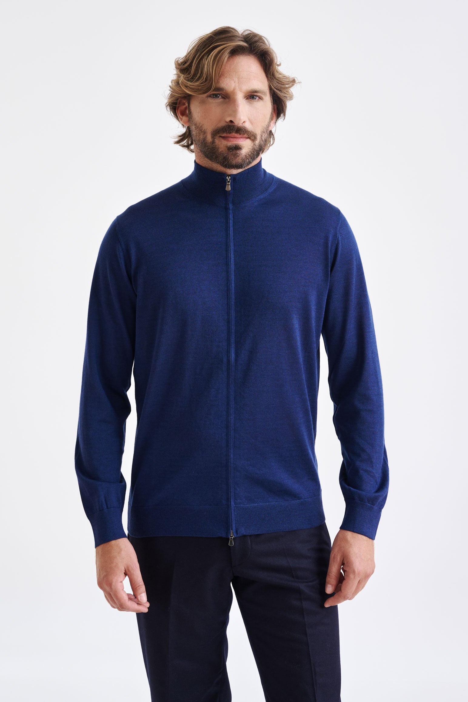 Neptune Cashmere & Silk Repton Fullzip Sweater