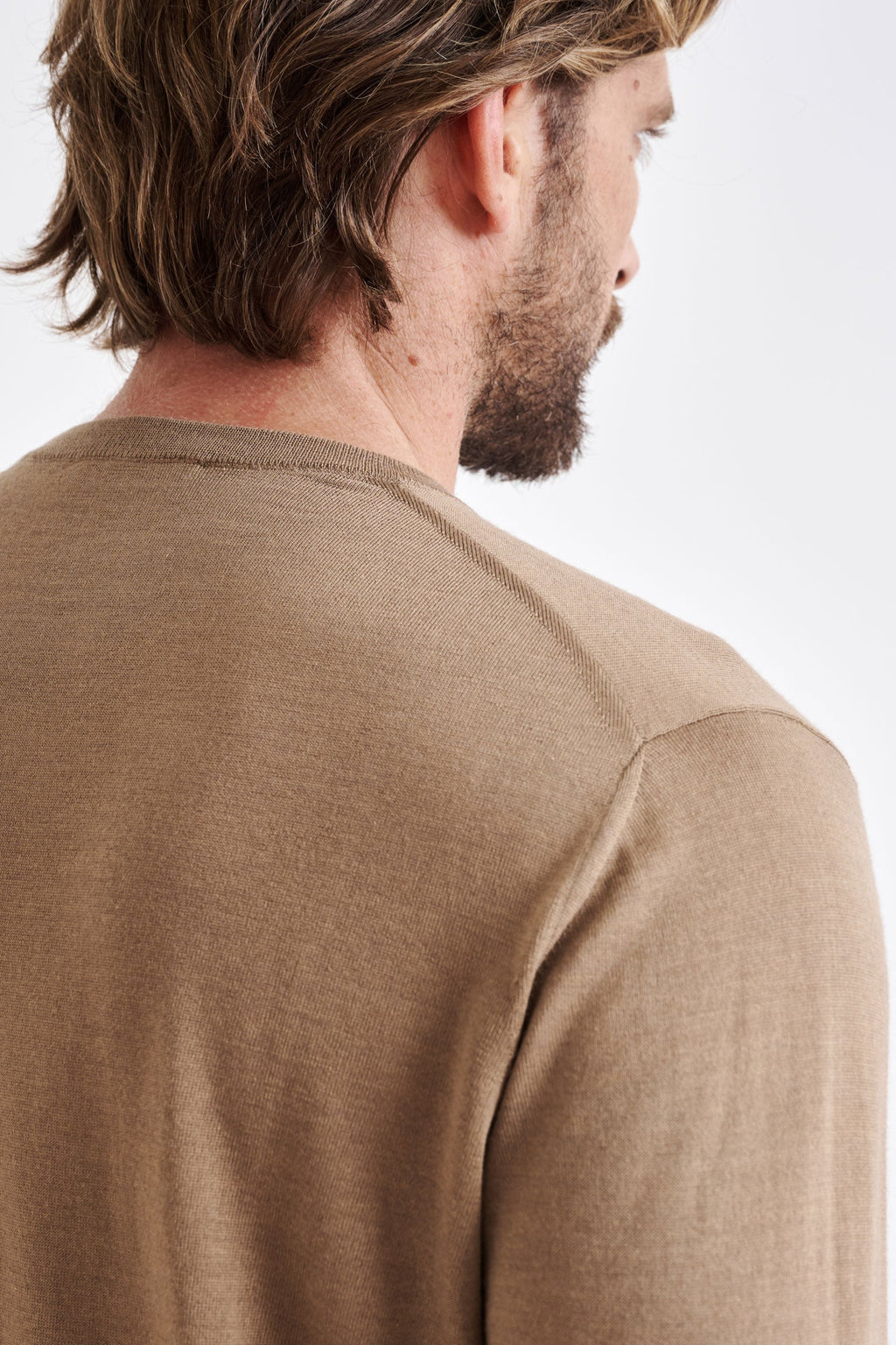 Camel Cashmere Merino Silk Blend Crewe Sweater — detail 2