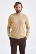 Beeswax Cashmere Merino Silk Blend Crewe Sweater