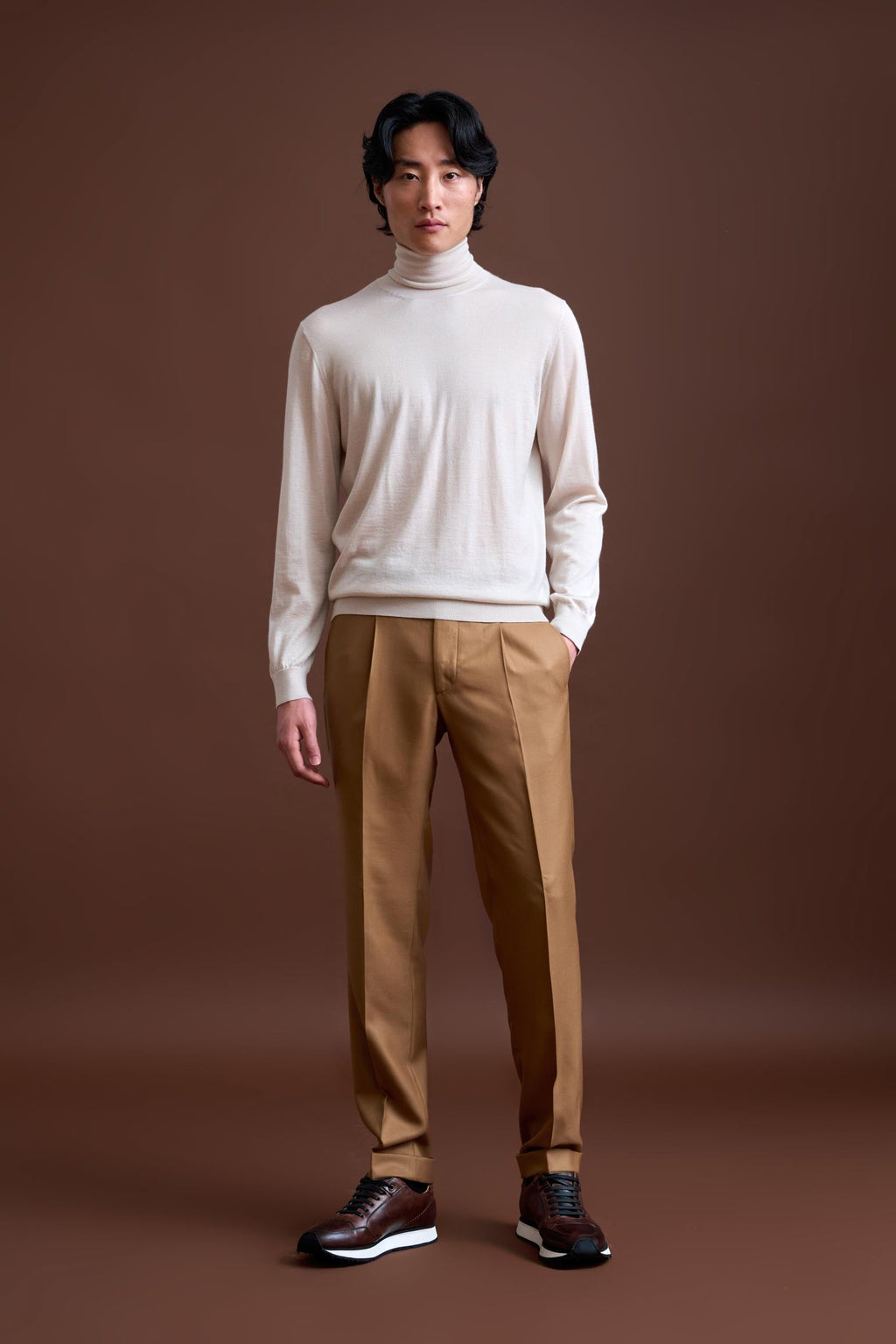 Off-White Cashmere & Silk Telford Turtleneck Sweater — detail 1