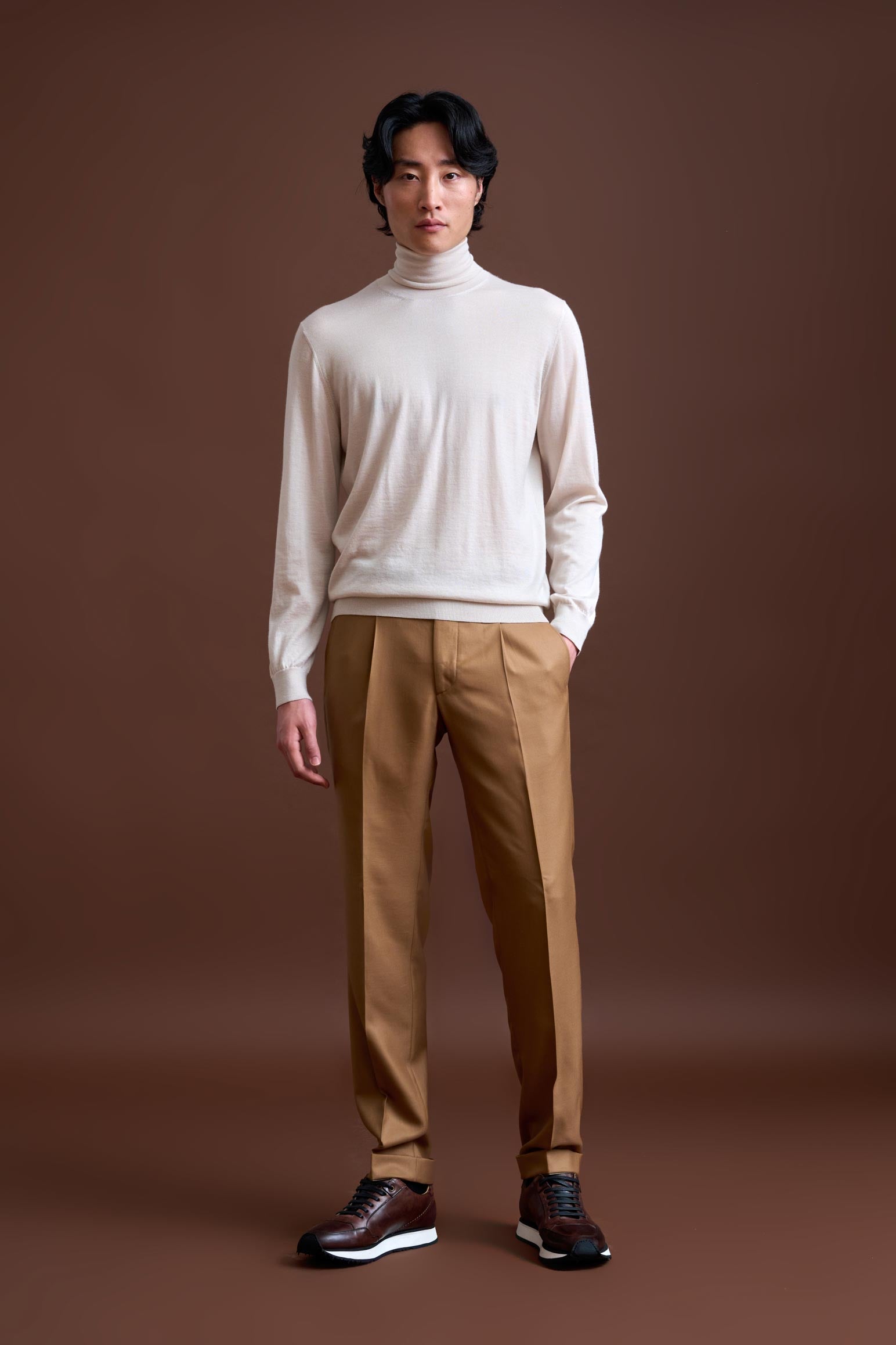 Off-White Cashmere & Silk Telford Turtleneck Sweater — detail 1