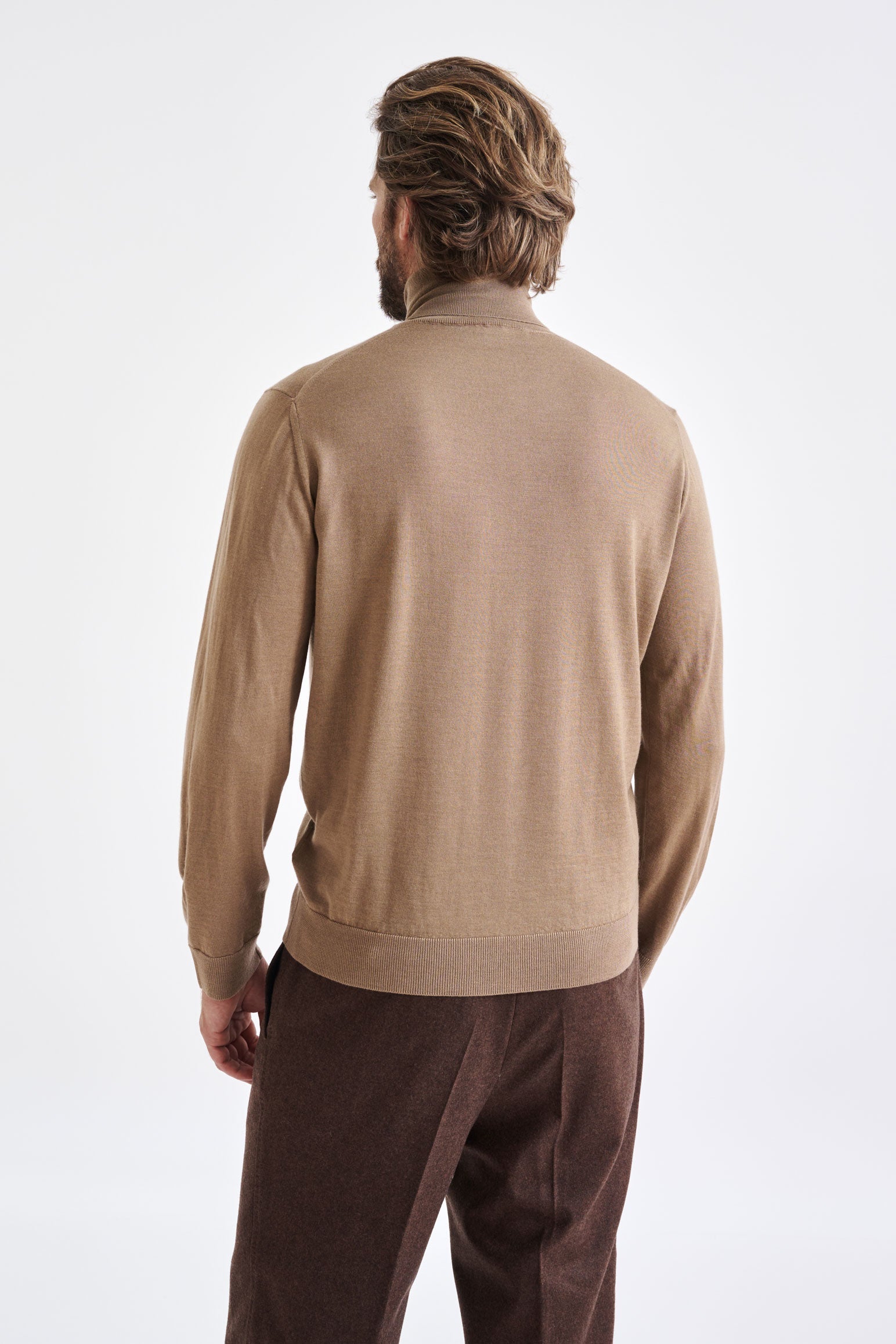 Camel Cashmere Merino Silk Blend Telford Turtleneck Sweater — detail 2