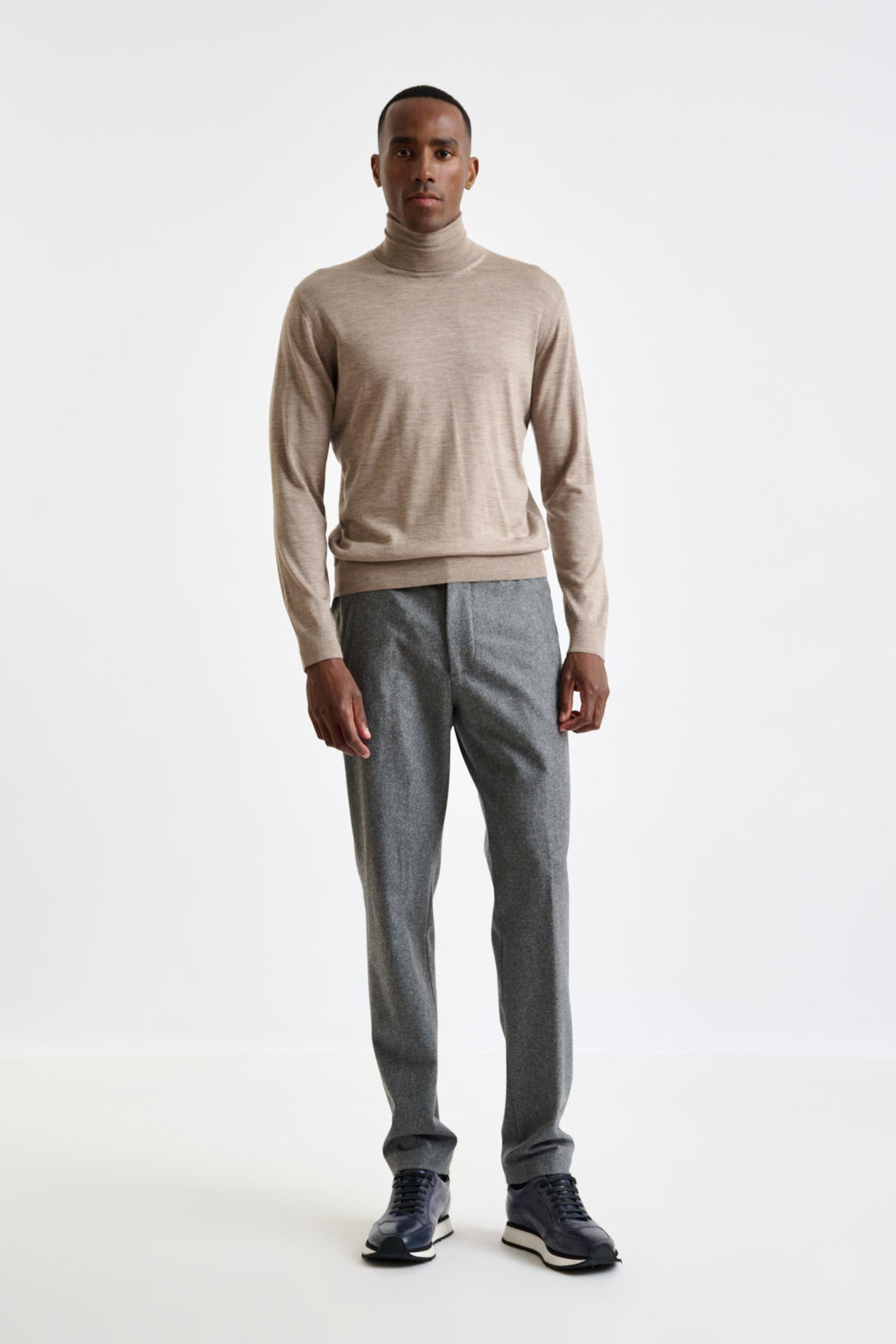 Dune Melange Cashmere Merino Silk Blend Telford Turtleneck Sweater — detail 2