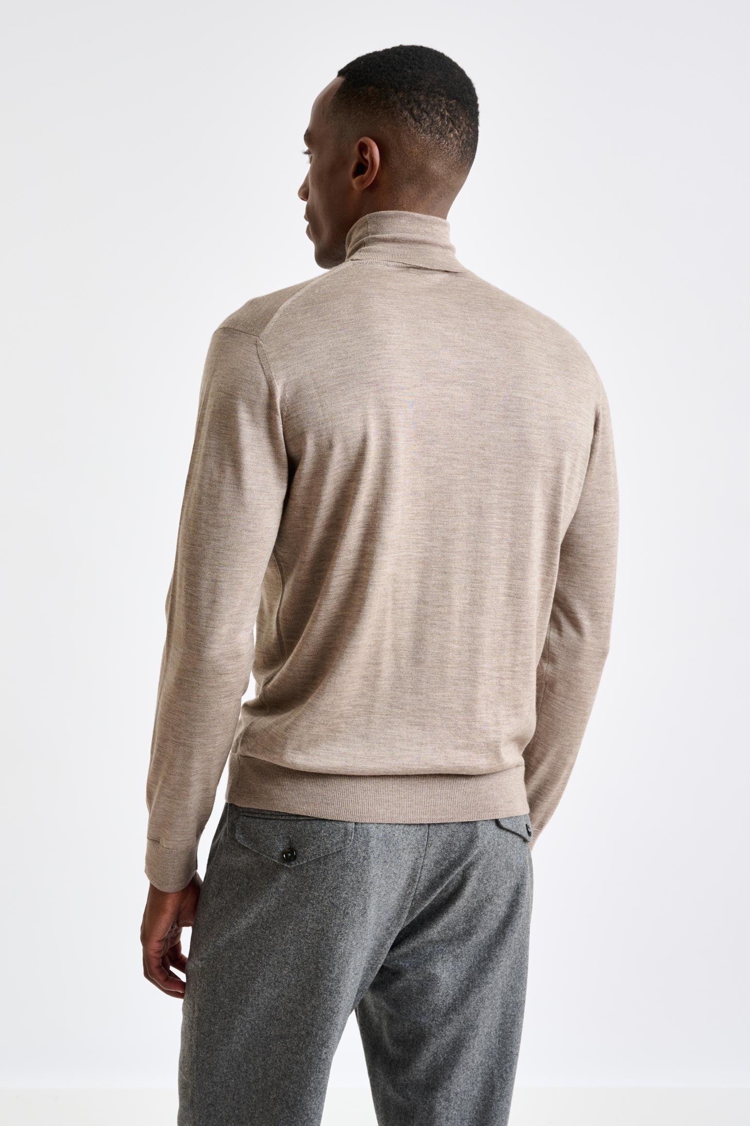 Dune Melange Cashmere Merino Silk Blend Telford Turtleneck Sweater — detail 3