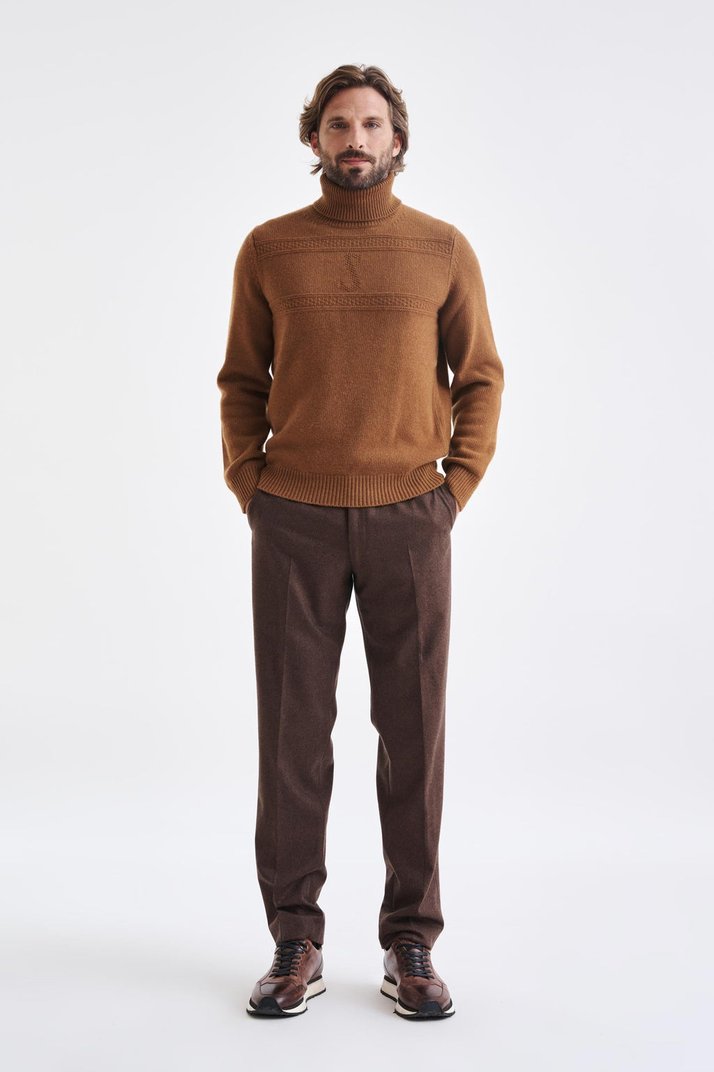 Camel Wool & Cashmere Glamis Knitwear — detail 1