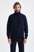 Neptune Blue Wool & Cashmere Glamis Knitwear