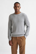 Dove Grey 100% Cotton Rib Harrow Knitwear