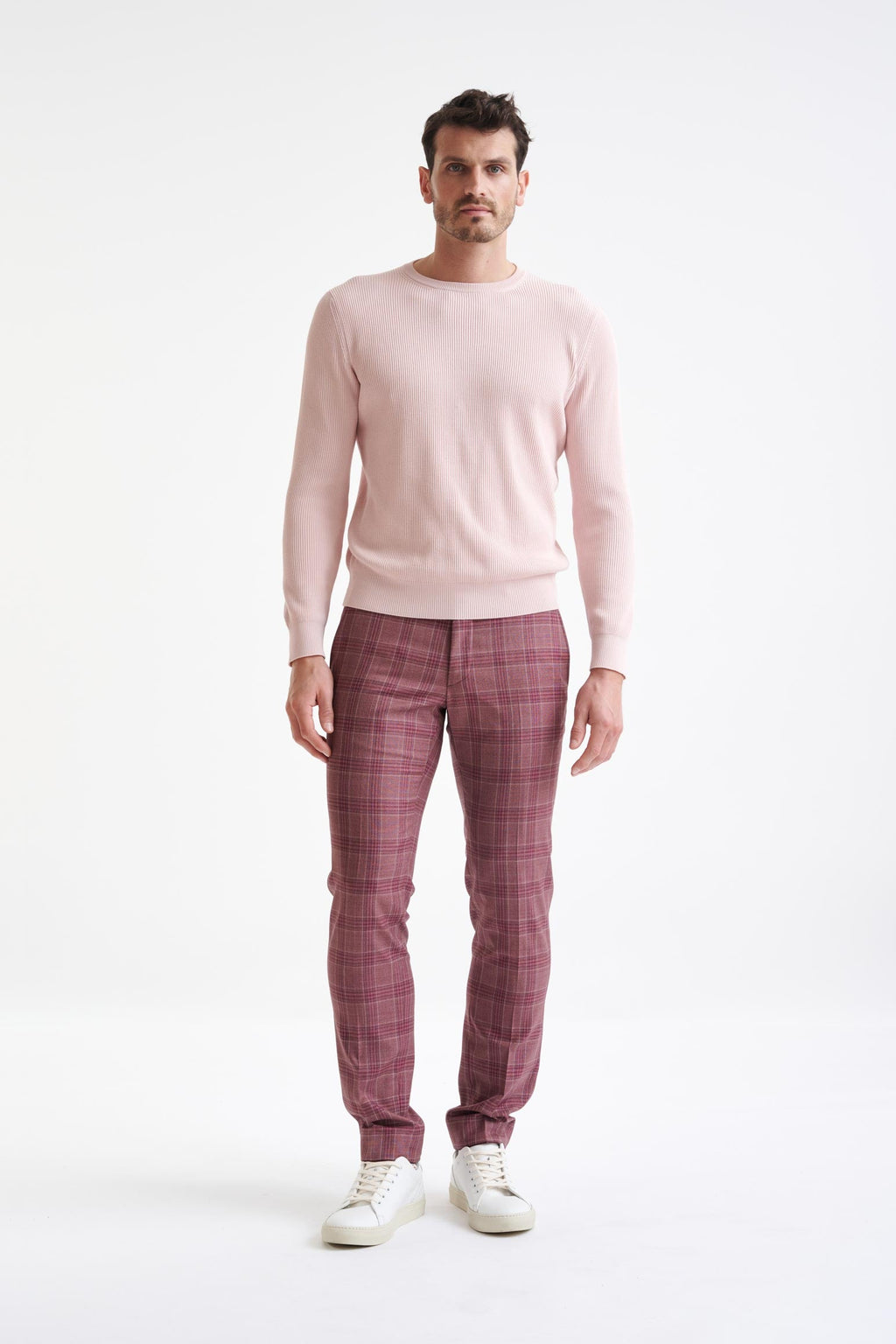 Crystal Pink 100% Cotton Rib Harrow Knitwear — detail 2
