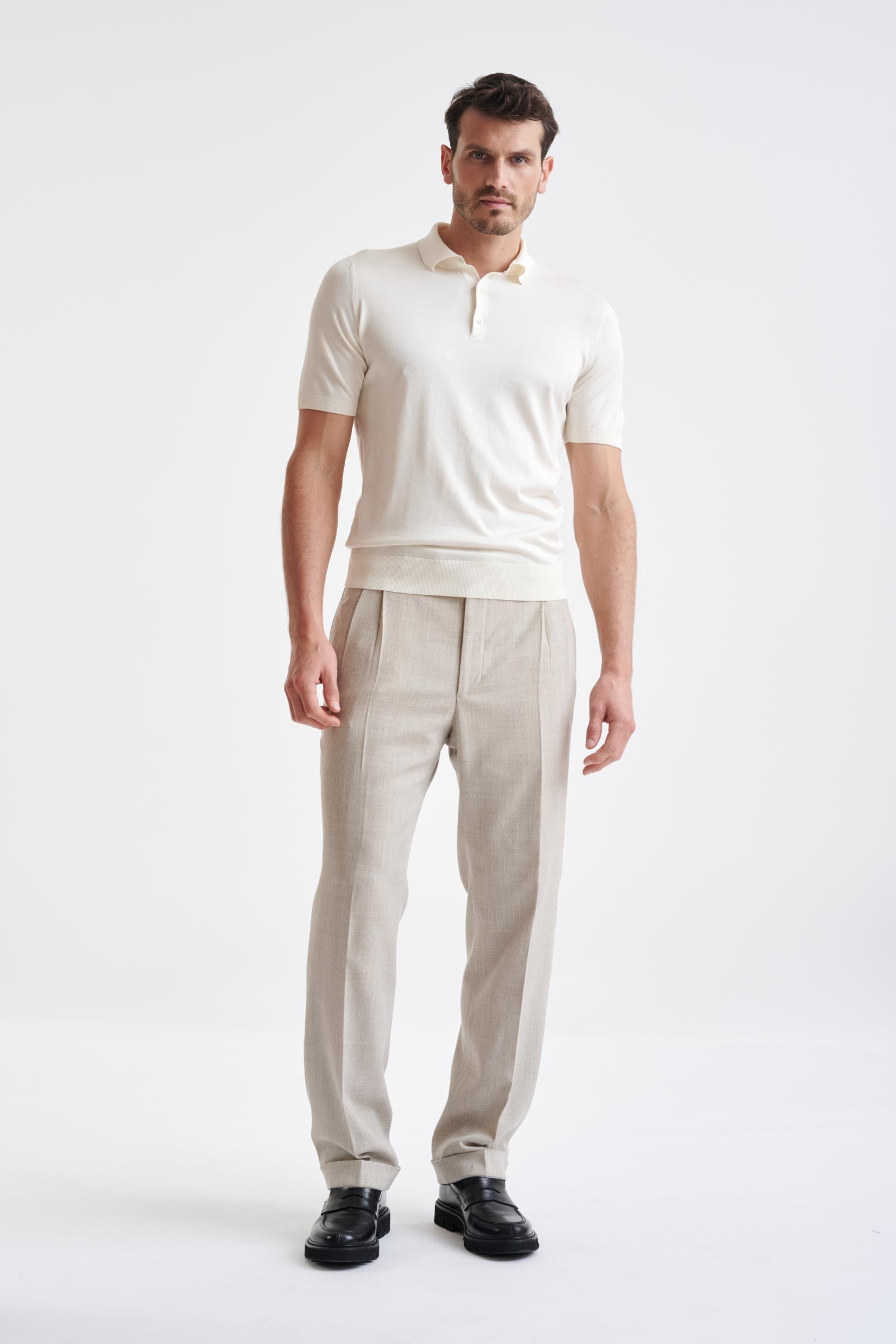 Off-White Cotton Kendal Knitted Polo Shirt — detail 2