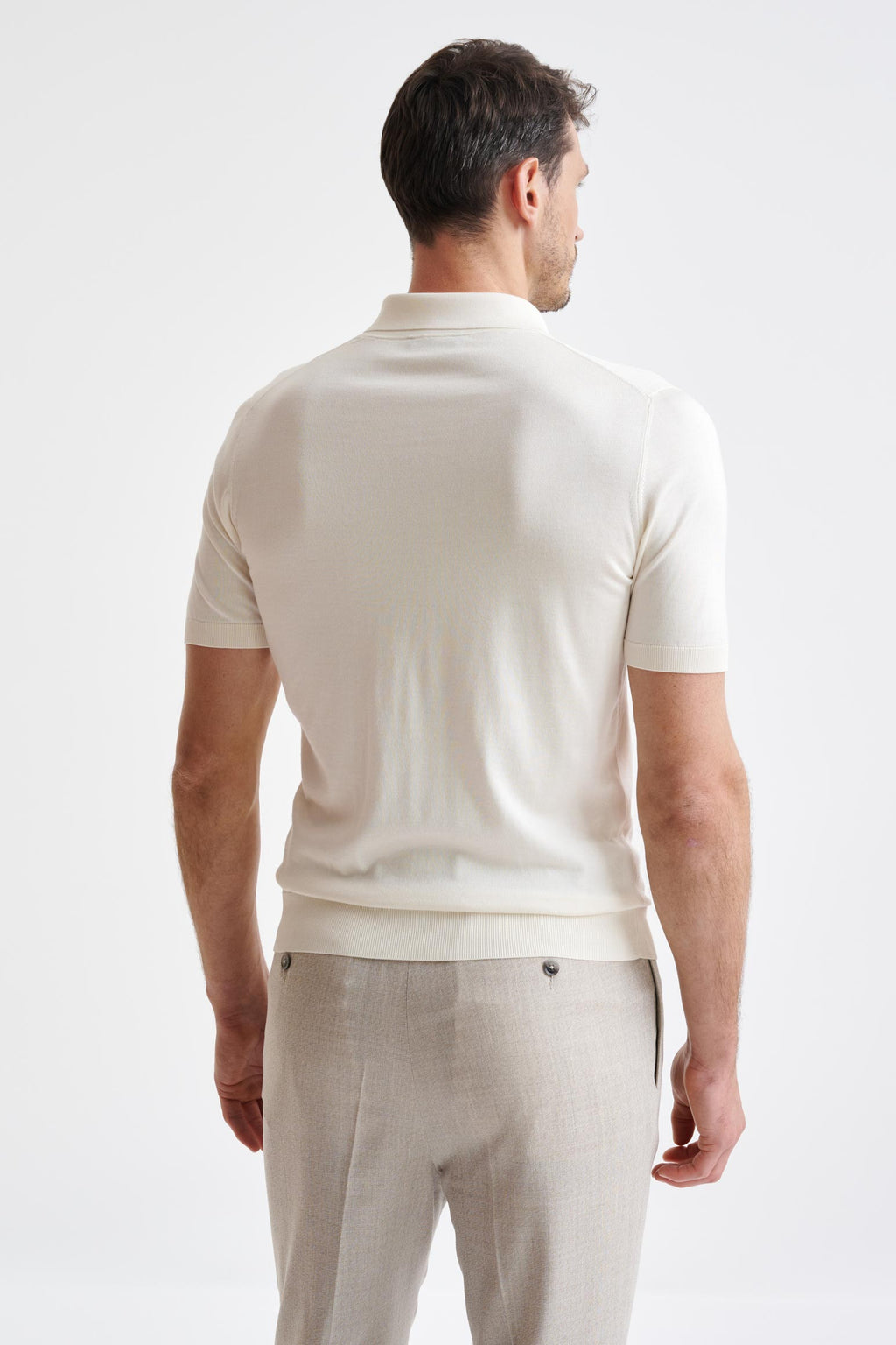 Off-White Cotton Kendal Knitted Polo Shirt — detail 3