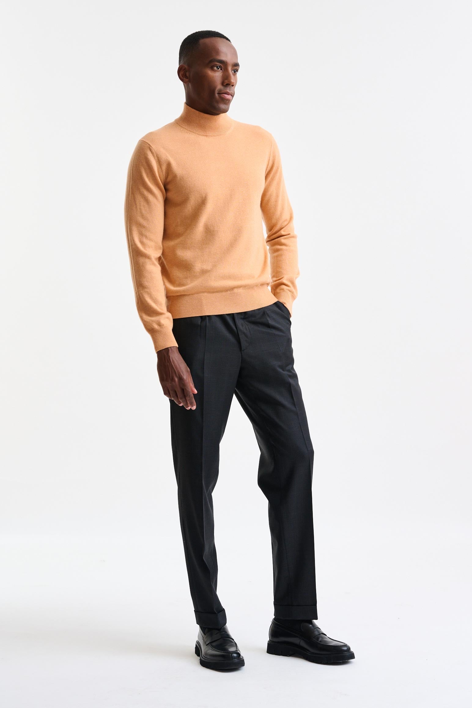 Apricot 100% Cashmere Evanton High Rollneck Knitwear — detail 1