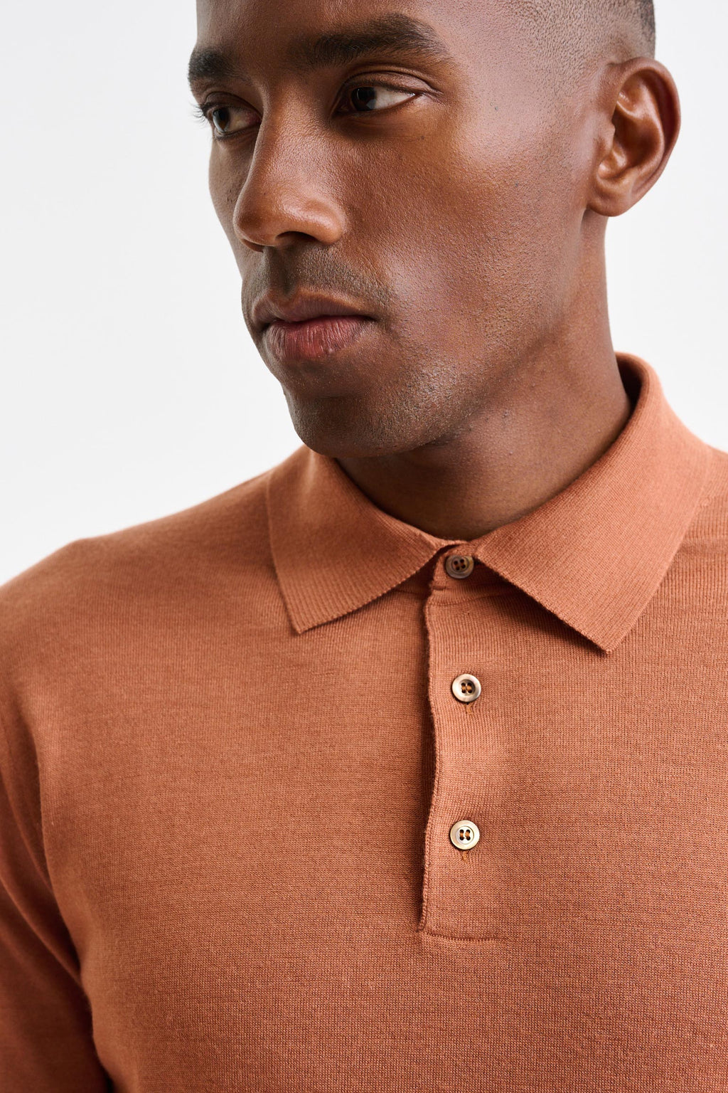 Cinnamon Cashmere & Silk Harwich Polo Knitwear — detail 1