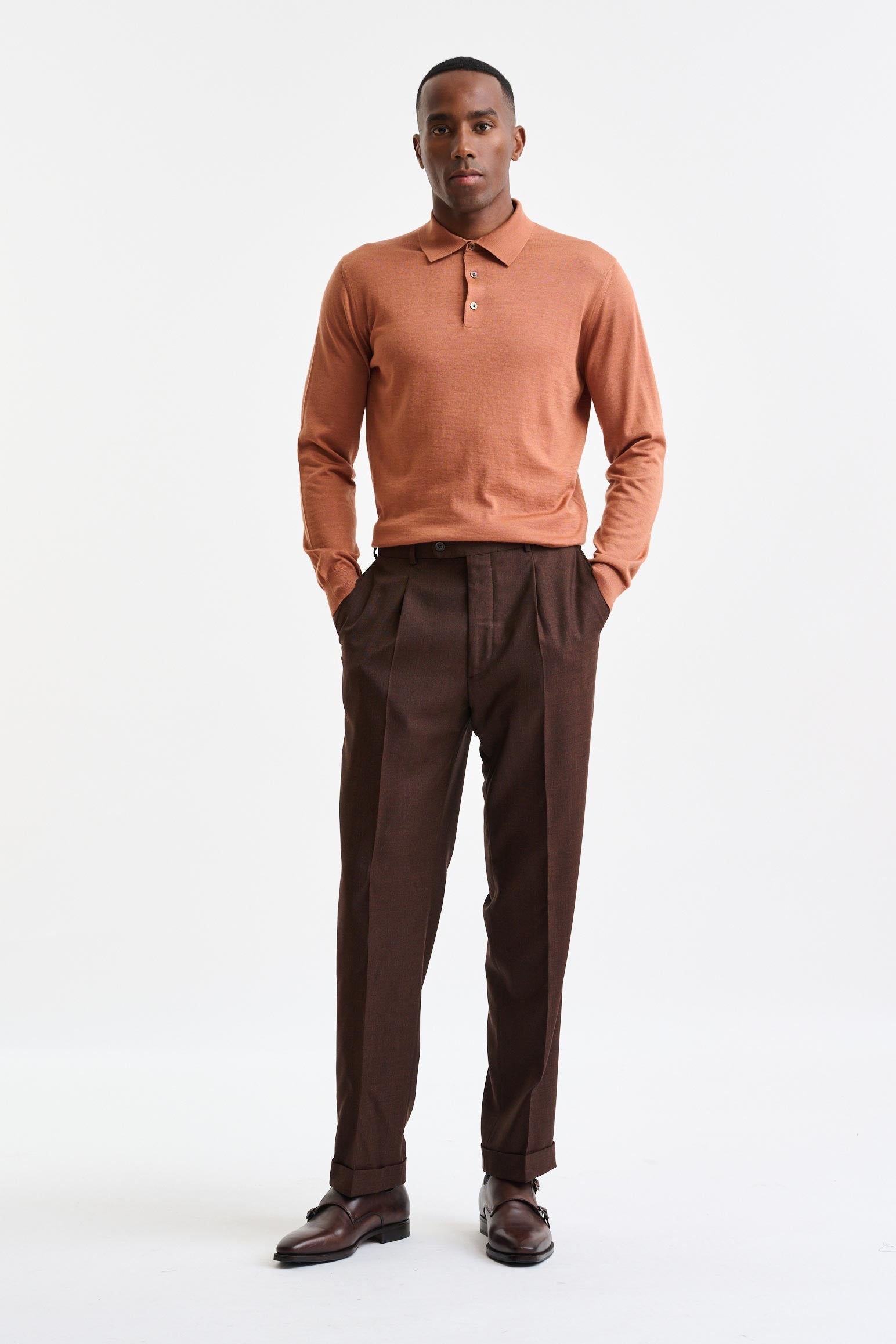 Cinnamon Cashmere & Silk Harwich Polo Knitwear — detail 2