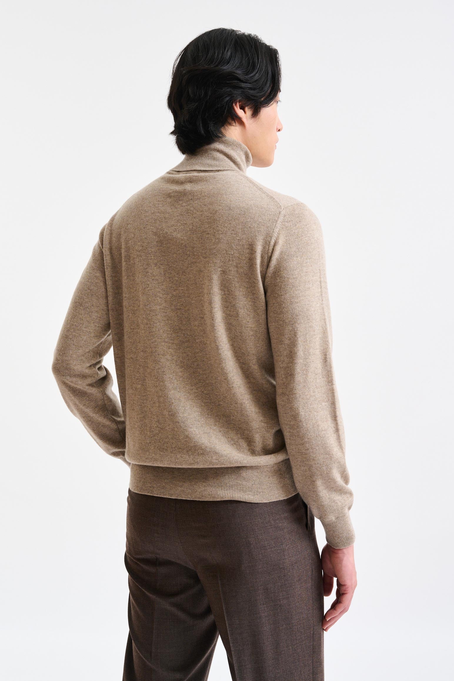 Sand Melange Cashmere Drumberg Rollneck Knitwear — detail 3