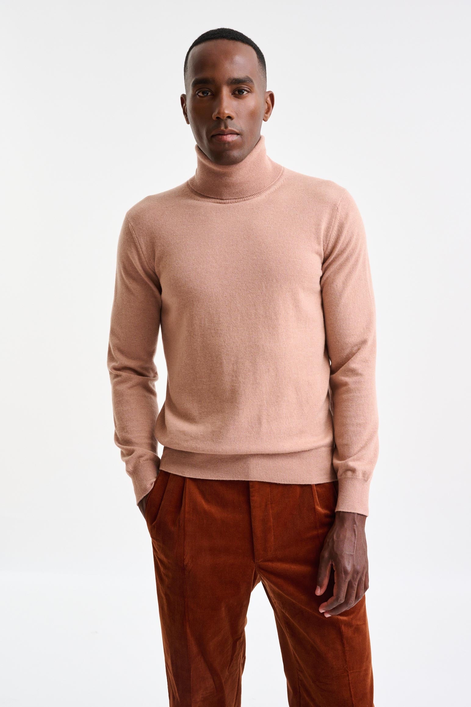 Mahogany Rose Cashmere Drumberg Rollneck Knitwear