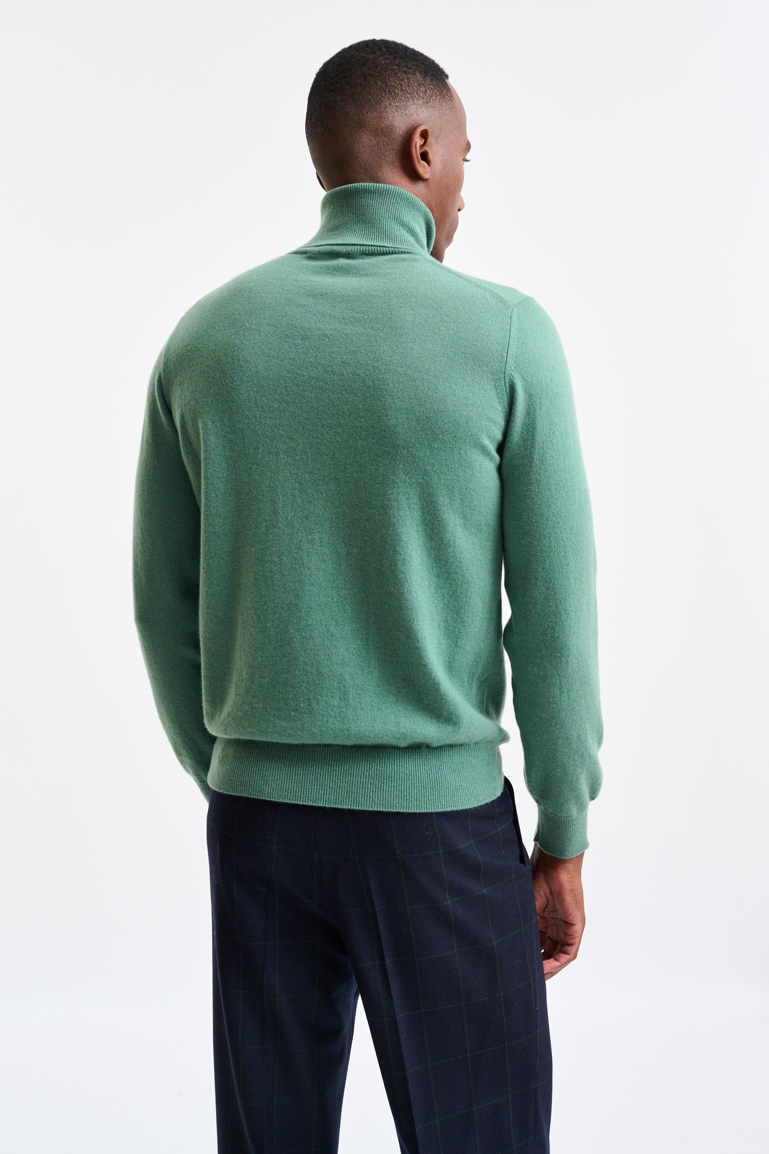Frosty Spruce Cashmere Drumberg Rollneck Knitwear — detail 3