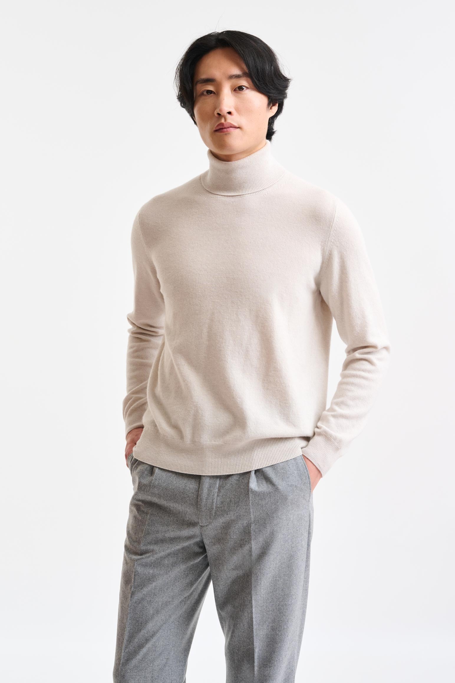 Off-White Cashmere & Wool Drumberg Rollneck Knitwear