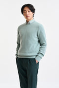 Blue Surf Cashmere Harrow Crewneck Knitwear