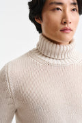 Off-White Cashmere & Heavy Wool Banbury Rollneck Sweater
