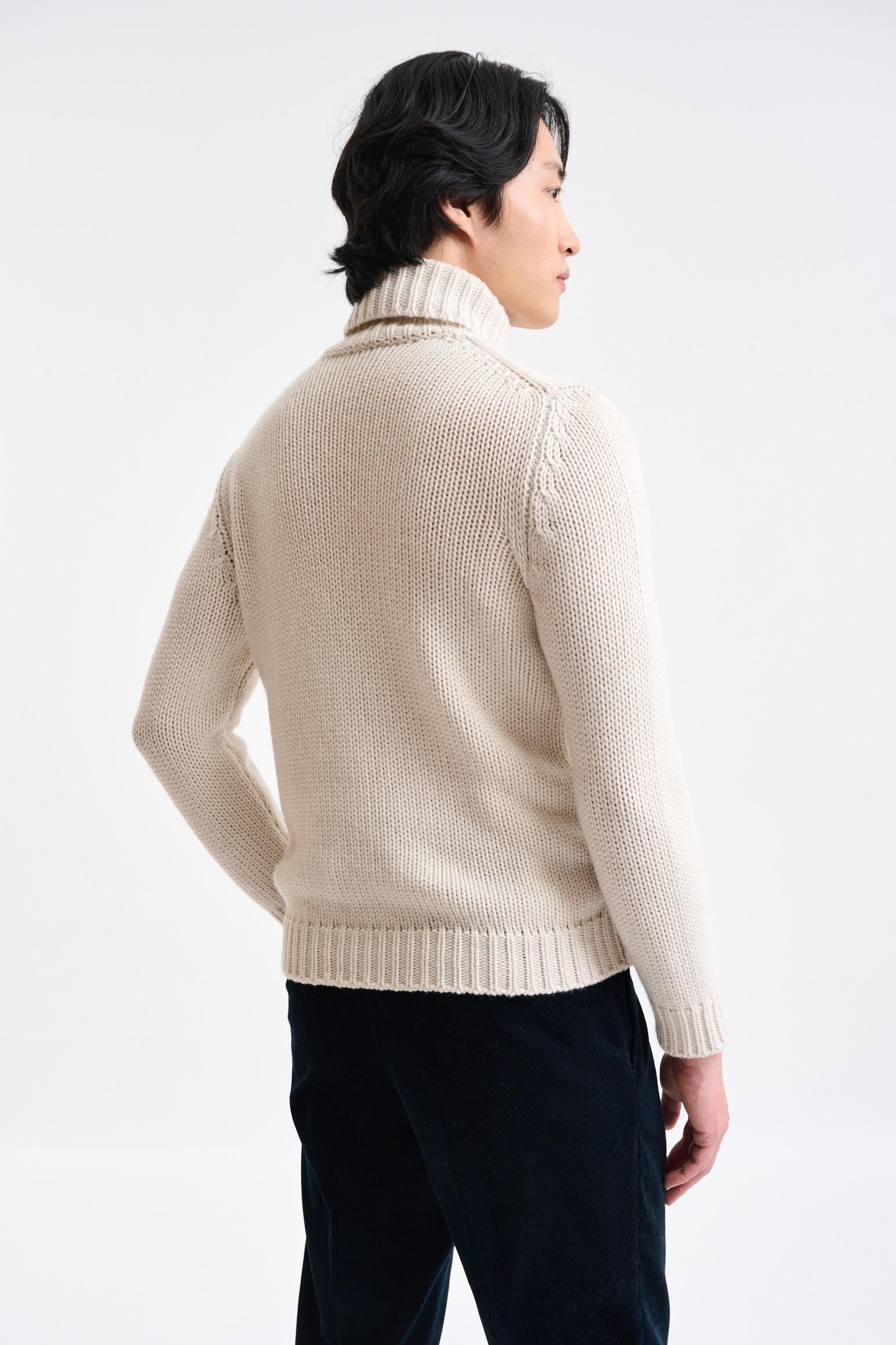 Off-White Cashmere & Heavy Wool Banbury Rollneck Sweater — detail 2