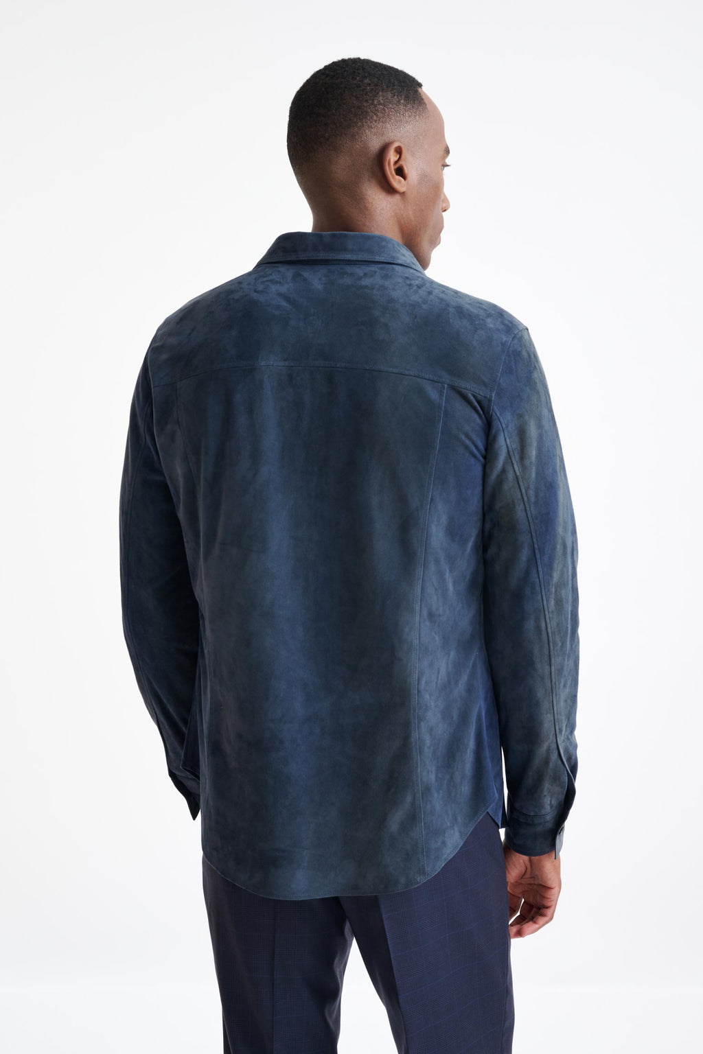Blue Hexham Goat Suede Shirt Jacket — detail 4