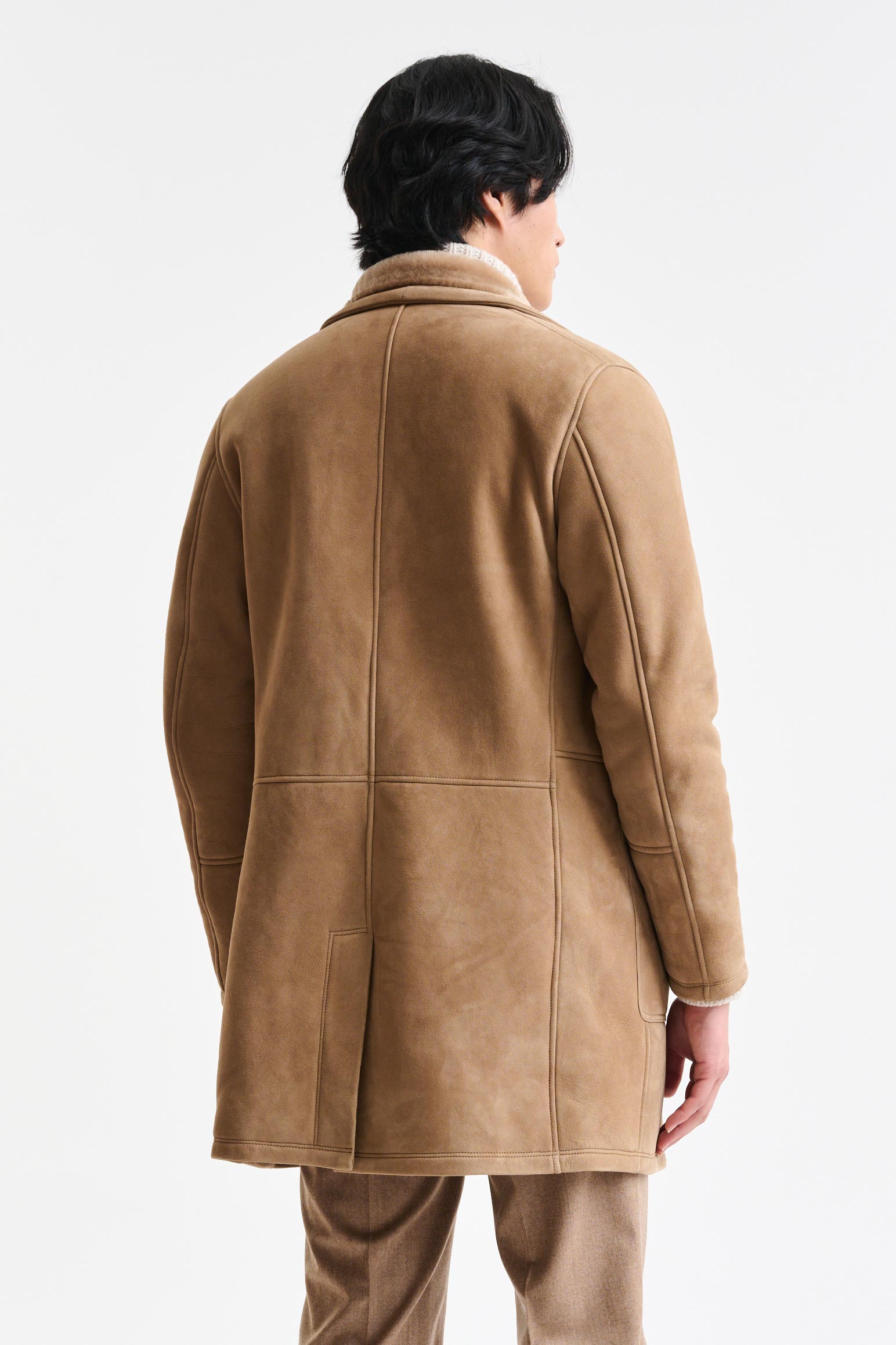 Almond Shearling Havant Coat — detail 3